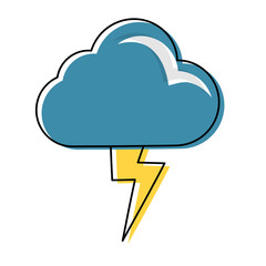 Rainy weather symbol cartoon