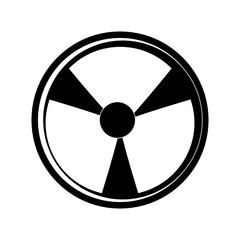 Nuclear danger symbol cartoon