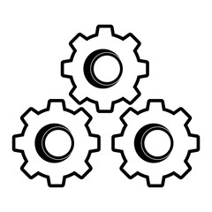 Gears machinery pieces cartoon