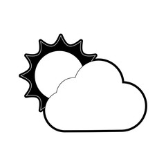 Sun and cloud cartoon