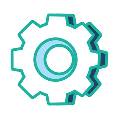 Gear machinery piece cartoon