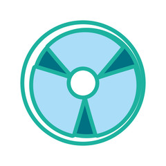 Fototapeta premium Nuclear danger symbol cartoon