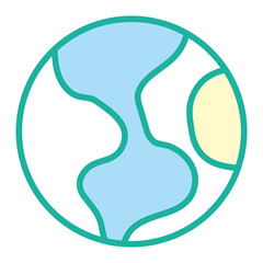 Earth world symbol cartoon