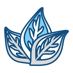 Leaves eco symbol cartoon