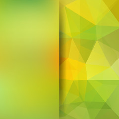 Abstract geometric style green background. Blur background with glass. Vector illustration