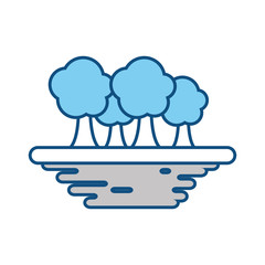 Trees nature symbol cartoon