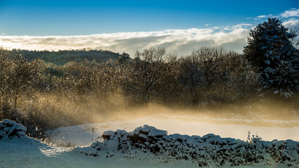 Winter landscape and snow in Slovenia