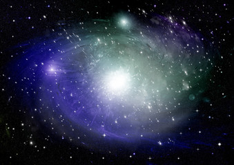 galaxy in a free space