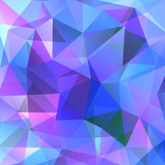 Abstract mosaic background. Triangle geometric background. Design elements. Vector illustration. Blue, pink colors.