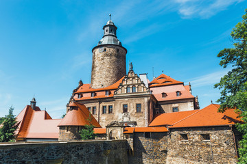 Fototapeta na wymiar Czocha castle, defensive castle in the village of Czocha in southwestern Poland