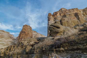 Fototapeta premium Beautiful mountain canyon in the desert. Boszhira in Ustyurt plateau, Kazakhstan