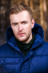 Fototapeta premium mans down jacket