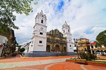 Foto op Aluminium The Sacred Heart Cathedral at Old Panama (Panama City)  © robnaw