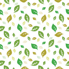 Repeating Seamless Pattern of Leaf Nature Plant