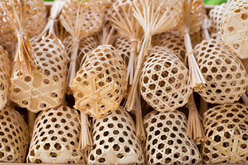 Handmade wicker mini baskets