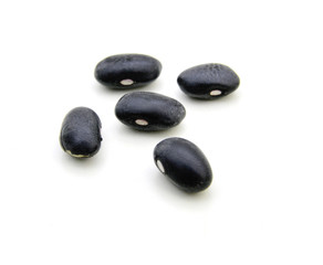 Black Beans on white background