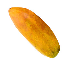 Papaya on white background