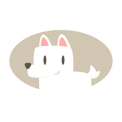 Cartoon dog icon vector