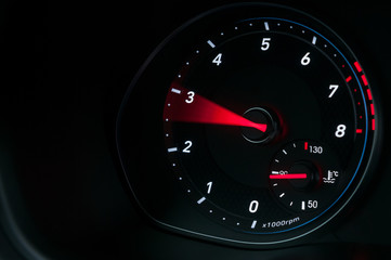 Revolutions per minute. Car tachometer 