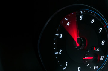 Revolutions per minute. Car tachometer 