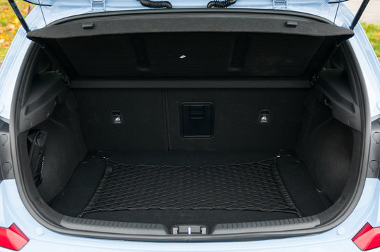 Empty opened car trunk