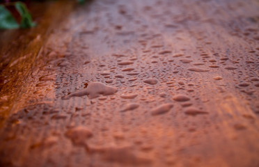 water drops on the table 