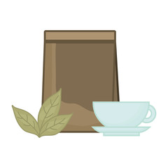 Tea bag and cup
