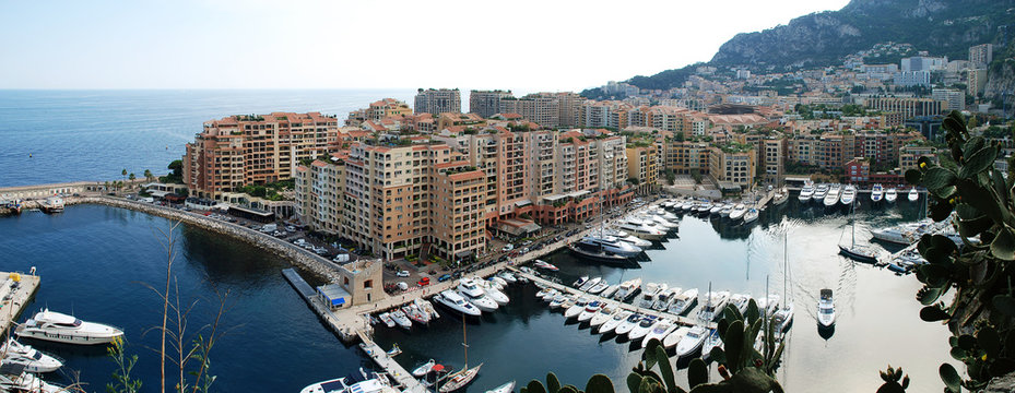 Port Fontvieille, view from the  Rock of Monaco,