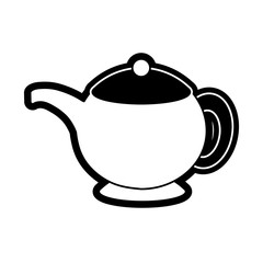 Porcelain teapot isolated