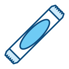 Sugar sachet isolated