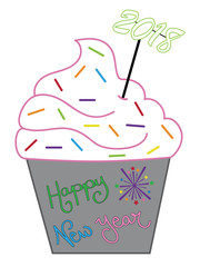 Happy New Years Cupcake