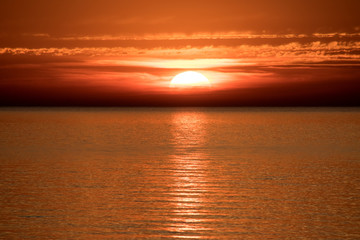 Sonnenuntergang Ostsee vor Vitte auf der Insel Hiddensee