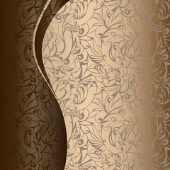 Golden with chocolate background for coffee shop, Solarium, cafe