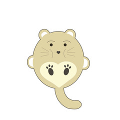 Cute little animal on a white background.