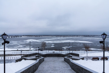 Embankment of the Kama River in the city of Perm