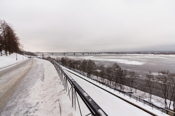 Embankment of the Kama River in the city of Perm