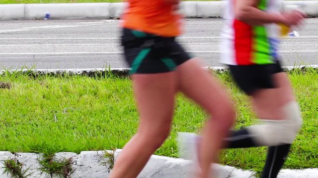 Maratona na rua.