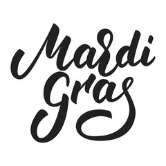 Mardi Gras. New Orleans Fat Tuesday typography