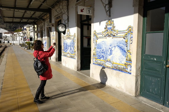 station of pinhao characteristic country in portugal