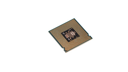 CPU, Processor. Computer central processor unit on white background
