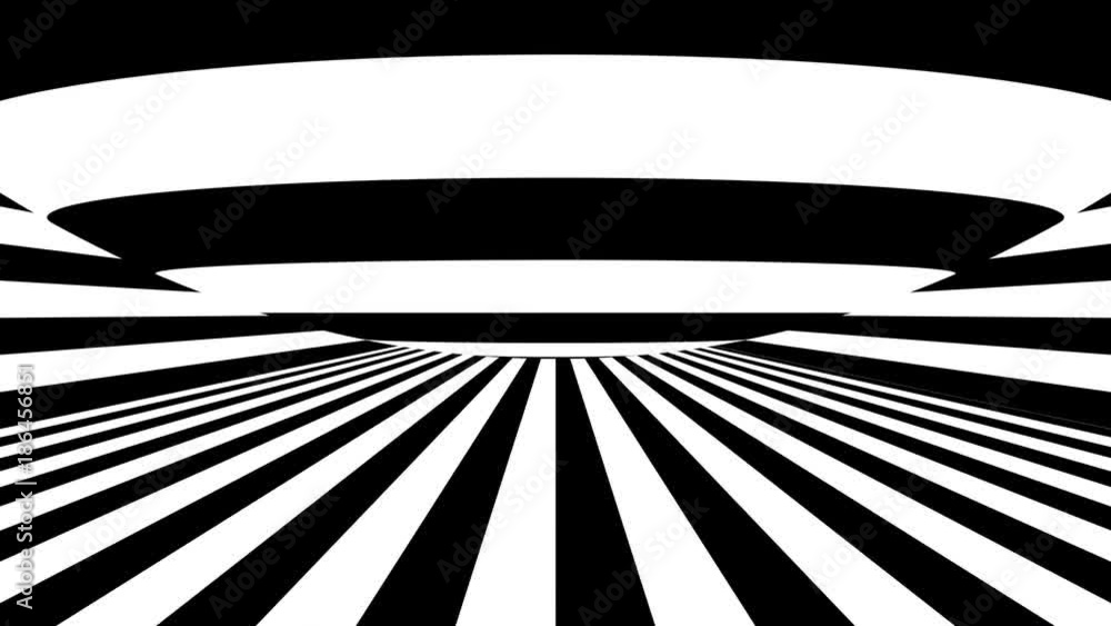 Poster abstract background with black and white stripes. seamless loop