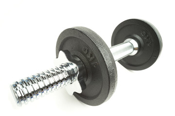 Weightlifting dumbbell weight - Fitness / New Year resolution concept
