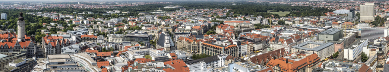 Naklejka na ściany i meble Panoramic view of Leipzig