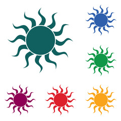 Sun stylized image icon