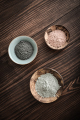 Different cosmetic clay