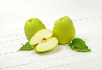 Two and a half green apples