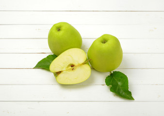 Two and a half green apples