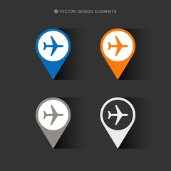 Web design of airplane icon