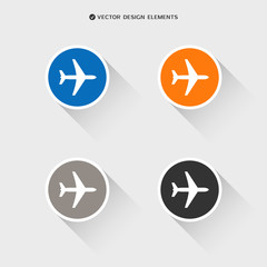 Web design of airplane icon