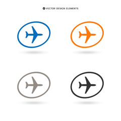Web design of airplane icon